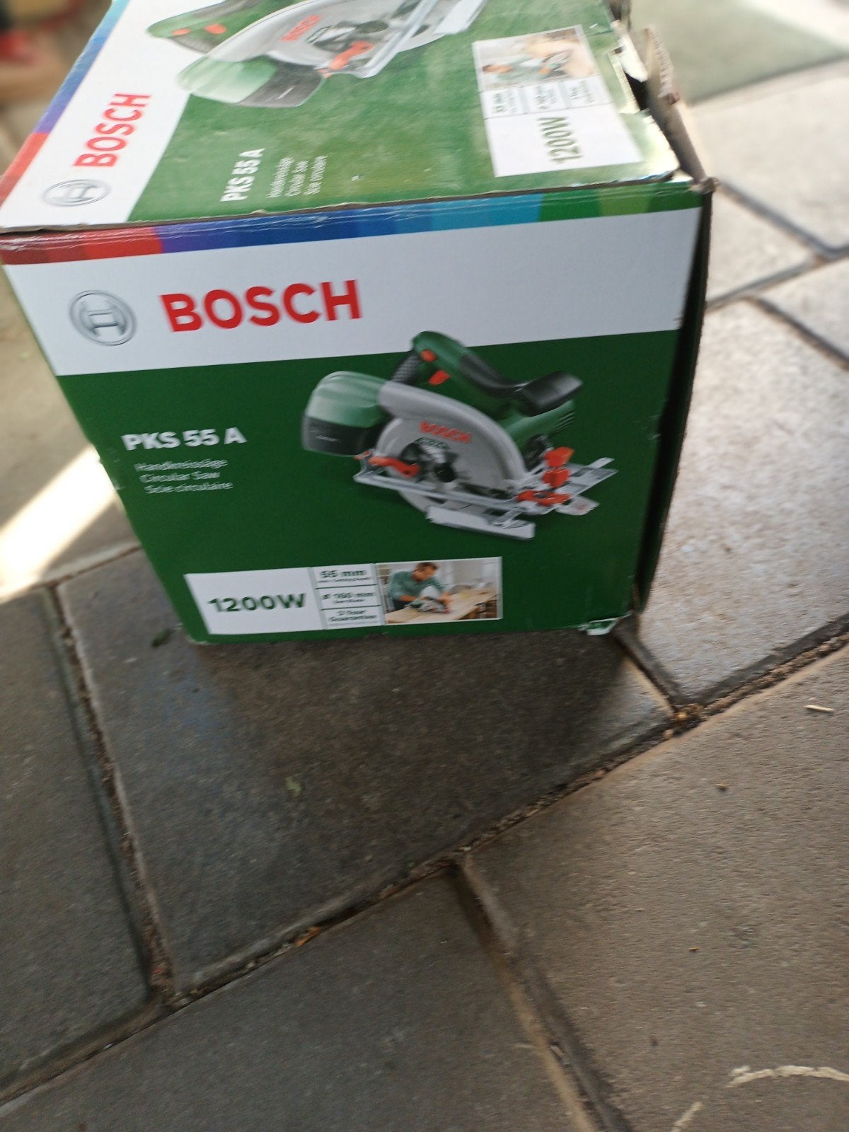 Bosch cirkelzaag pks 55a, Ophalen, Cirkelzaag, Zo goed als nieuw, Bosch groen