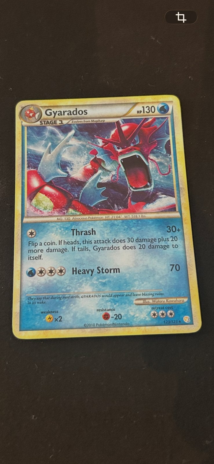 Gyarados Heartgold & Soulsiver 123/123 Vintage Zeldzaam EXC+, Ophalen of Verzenden, Zo goed als nieuw
