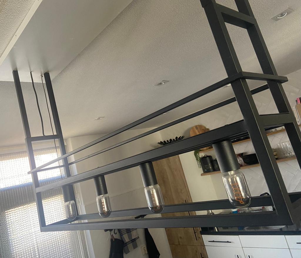 Mooie degelijke lamp, Ophalen, Zo goed als nieuw, Metaal, 75 cm of meer