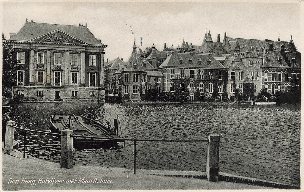 Den Haag, Hofvijver met Mauritshuis, Ophalen of Verzenden, 1920 tot 1940, Gelopen, Zuid-Holland
