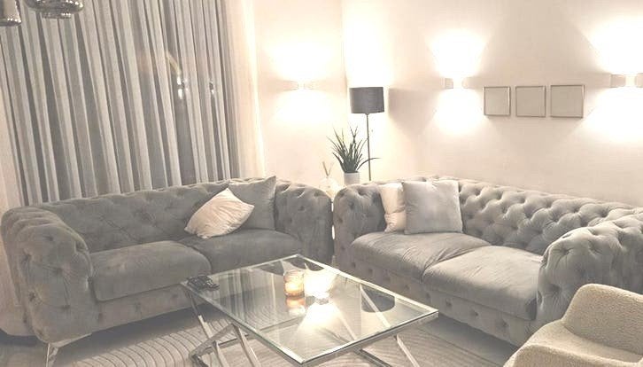 Bankstel 3+2 fluweel Chesterfield look, Ophalen, Zo goed als nieuw, Stof, Modieuze Chesterfield Look