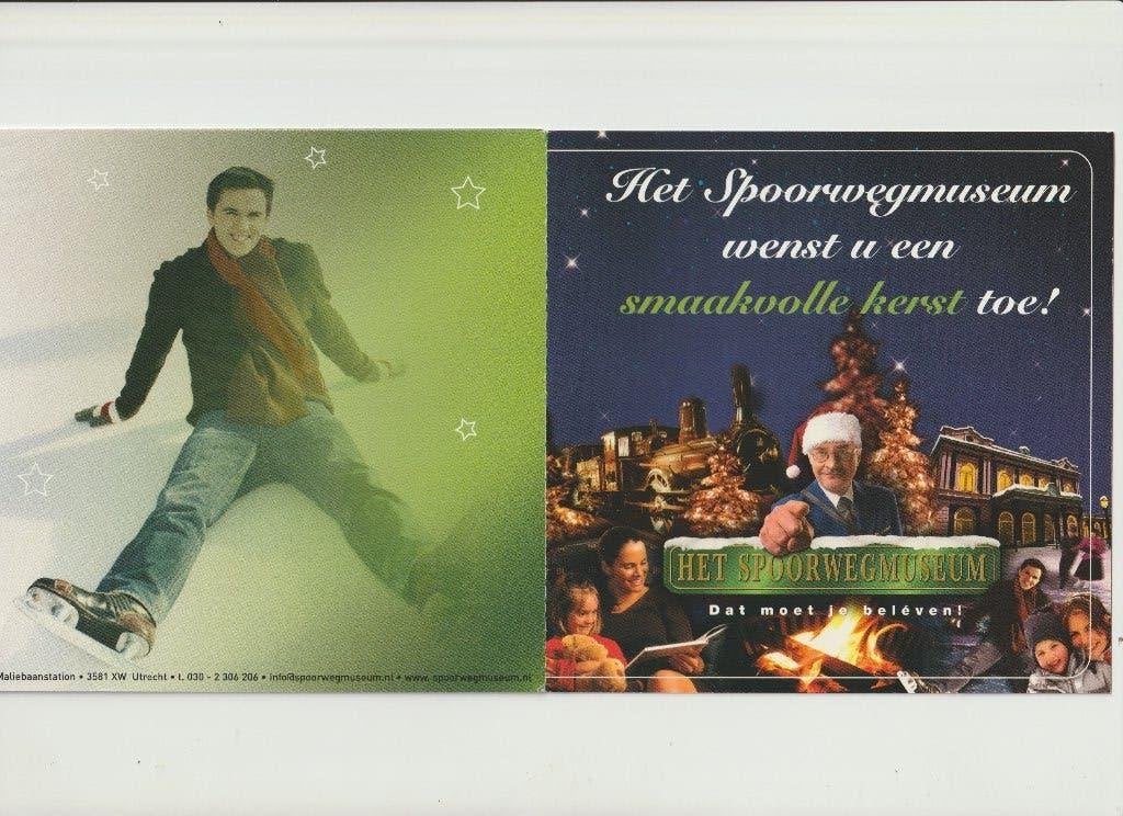 WENSKAART SPOORWEGMUSEUM SMAAKVOLLE KERST WINTERRECEPTEN, Ophalen of Verzenden, 1980 tot heden, Gelopen, Utrecht