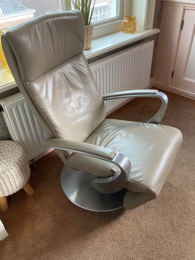 Relax fauteuil Himolla easy swing, Huis en Inrichting, Fauteuils, Ophalen, Zo goed als nieuw, 50 tot 75 cm, Leer