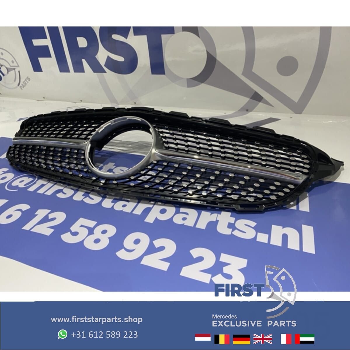 W205 C205 C43 AMG DIAMOND GRIL Mercedes C Klasse 2014-2018, Gebruikt, -, Ophalen of Verzenden, -