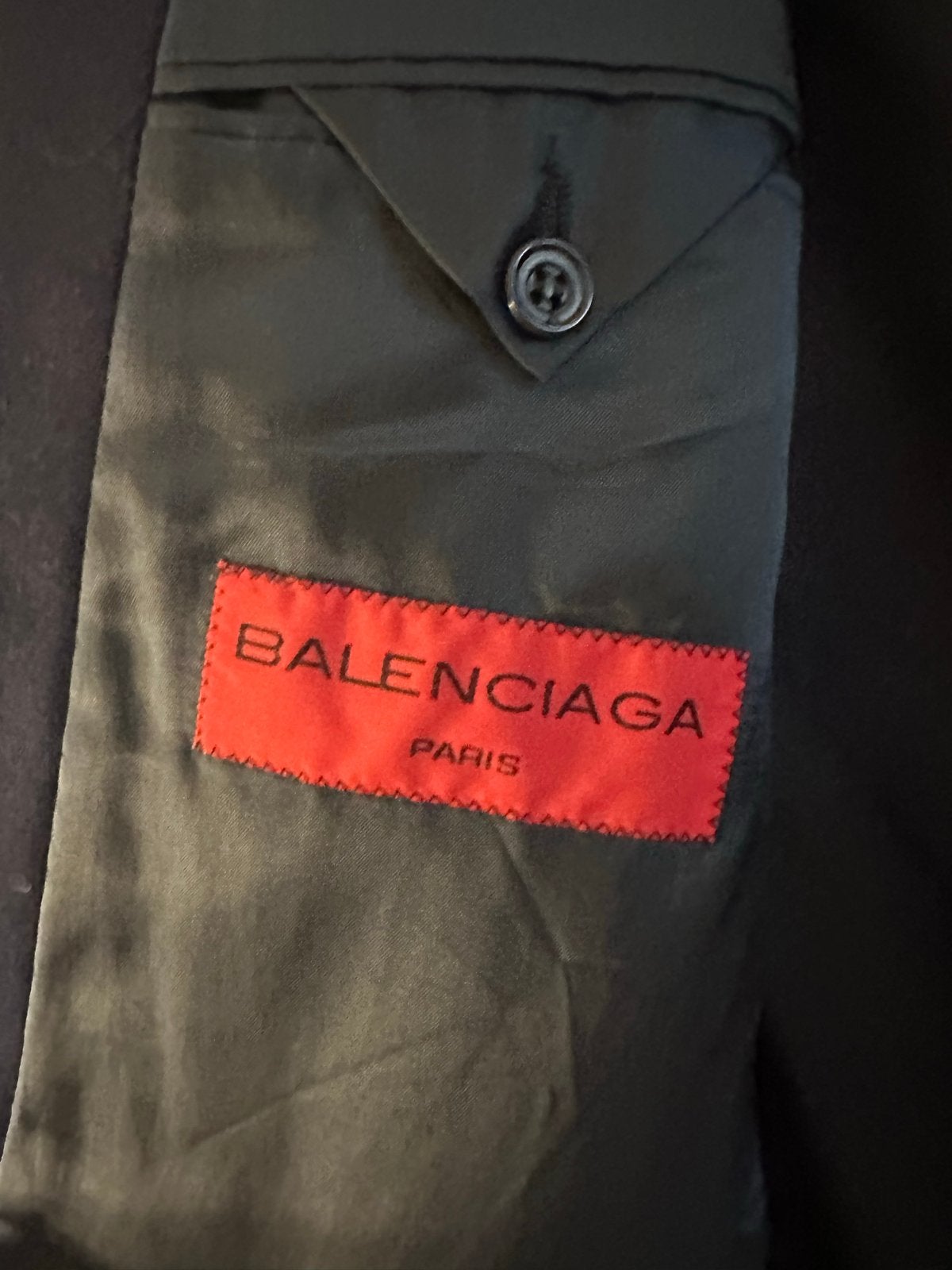Balenciaga Double-Breasted Blazer - Donkerblauw, Ophalen of Verzenden, Zo goed als nieuw, Maat 48/50 (M), Blauw