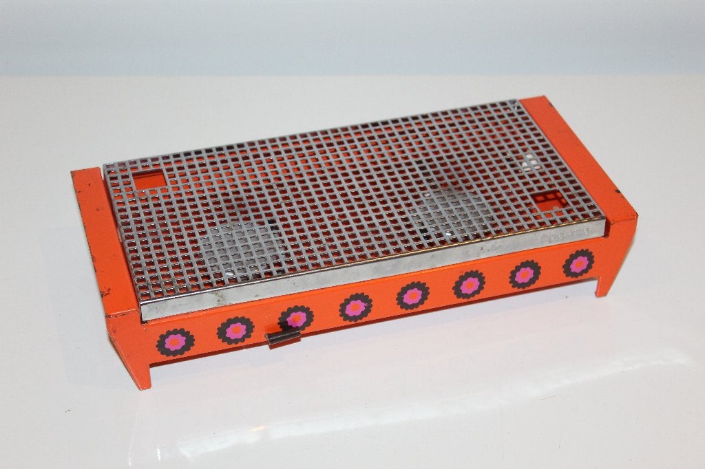 Vintage Brabantia Rechaud - Oranje met Bloemenpatroon, Ophalen of Verzenden, Metaal, Brabantia, Oranje