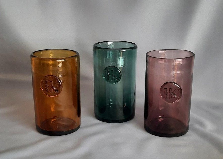 Set van 3 nieuwe HKliving glazen, in verschillende kleuren., Glas of Glazen, Overige merken, Nieuw, Ophalen of Verzenden