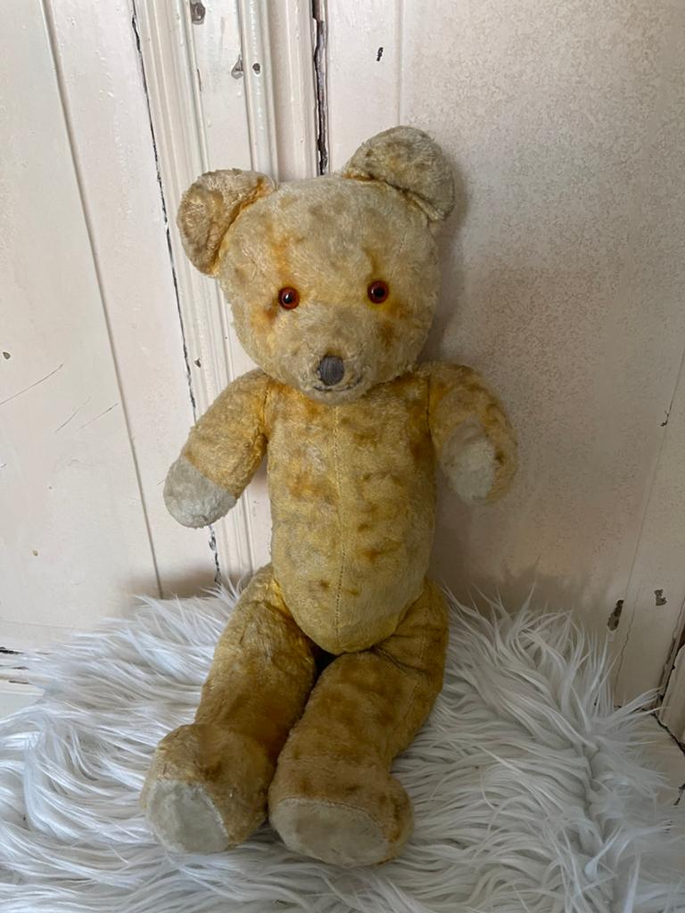 Vintage teddybeer ca 40 cm, Verzamelen, Beren en Cherished Teddies, Ophalen of Verzenden, Gebruikt, Stoffen beer, Overige merken