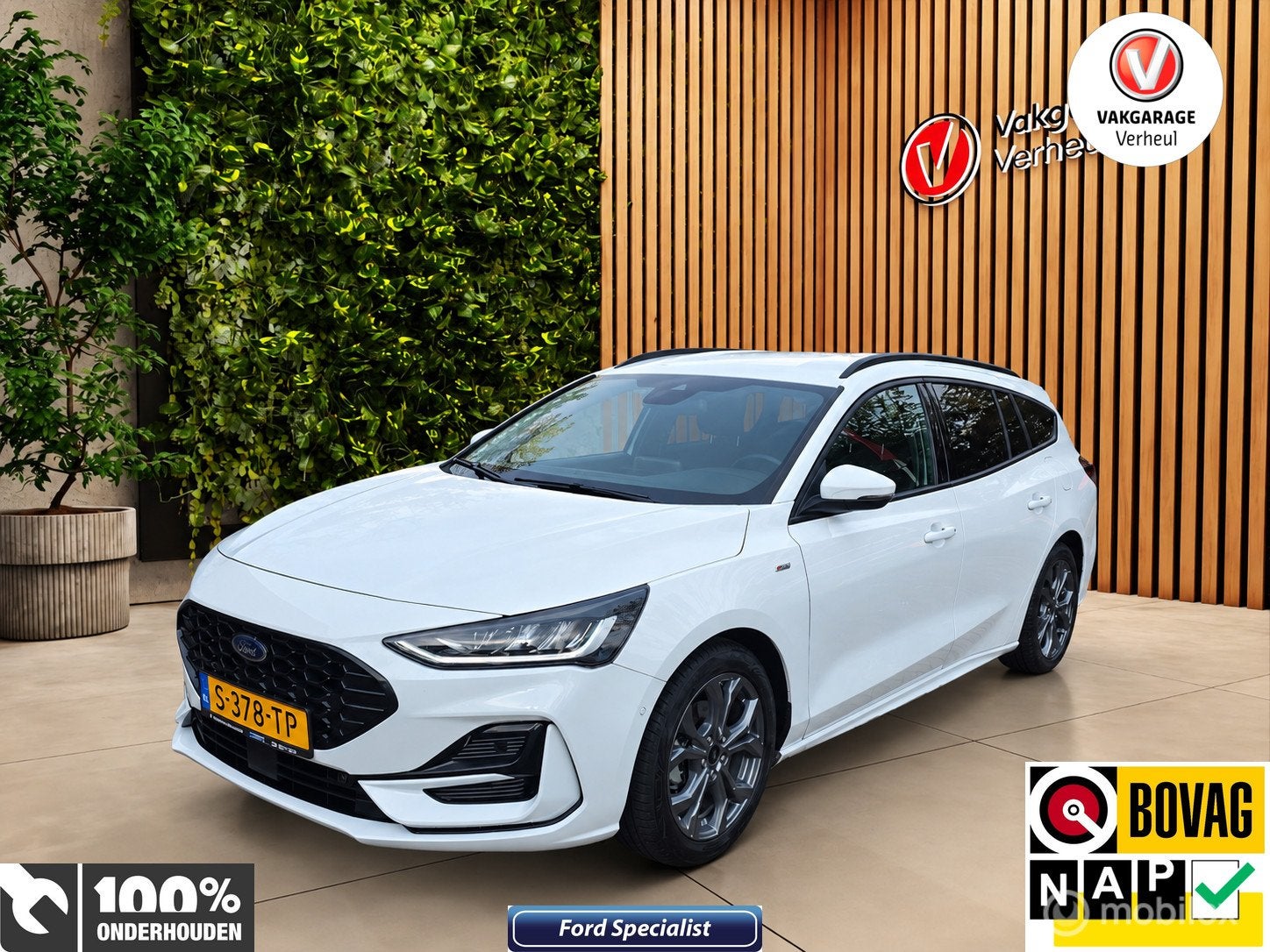 Ford Focus Wagon 1.0 EcoBoost Hybrid ST Line ✅NAP ✅Camer, Dealer onderhouden, Stof, Gebruikt, Euro 6