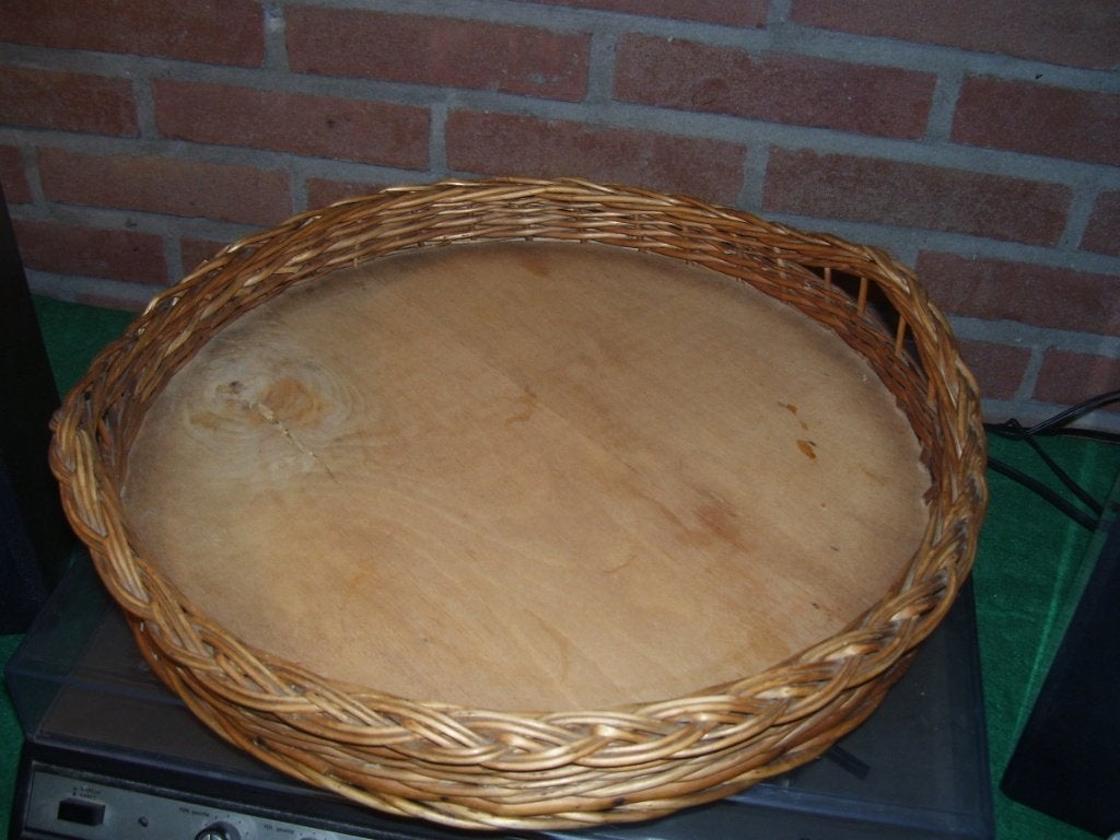 DIENBLAD, Rond, Ophalen of Verzenden, Zo goed als nieuw, Dienblad
