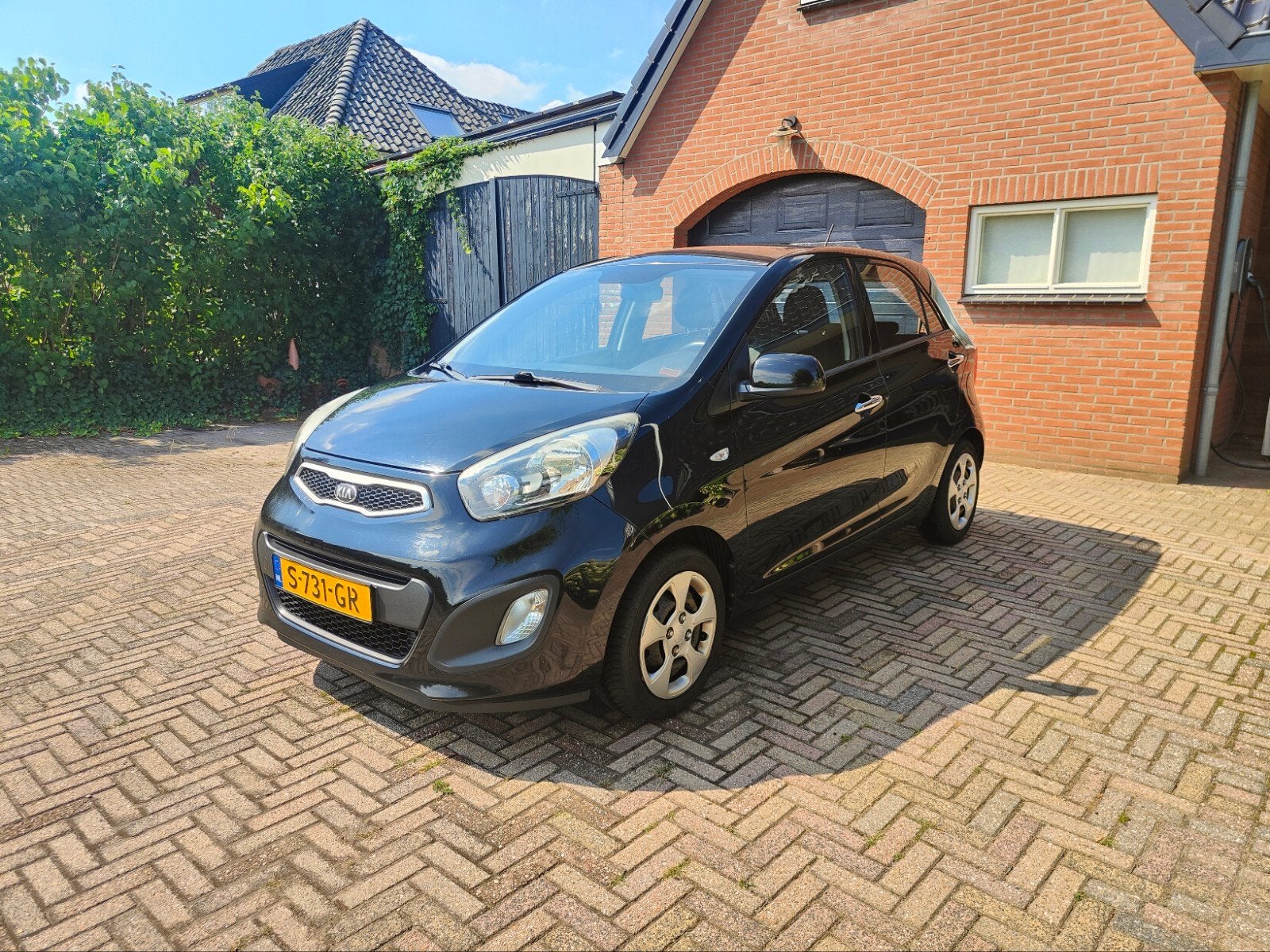 Kia Picanto 1.0 Cvvt 5-DRS 2013 Zwart, Voorwielaandrijving, Euro 5, Stof, Zwart