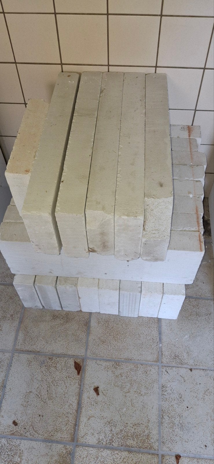 Gipsbeton blokken 21stuks 600x200x70mm, Doe-het-zelf en Verbouw, Metselstenen, Ophalen, Gebruikt, Kalkzandstenen