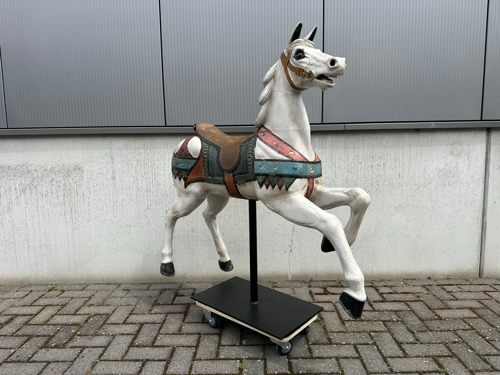 Antiek Carrousel Paard - Uniek Decoratiestuk, Ophalen of Verzenden