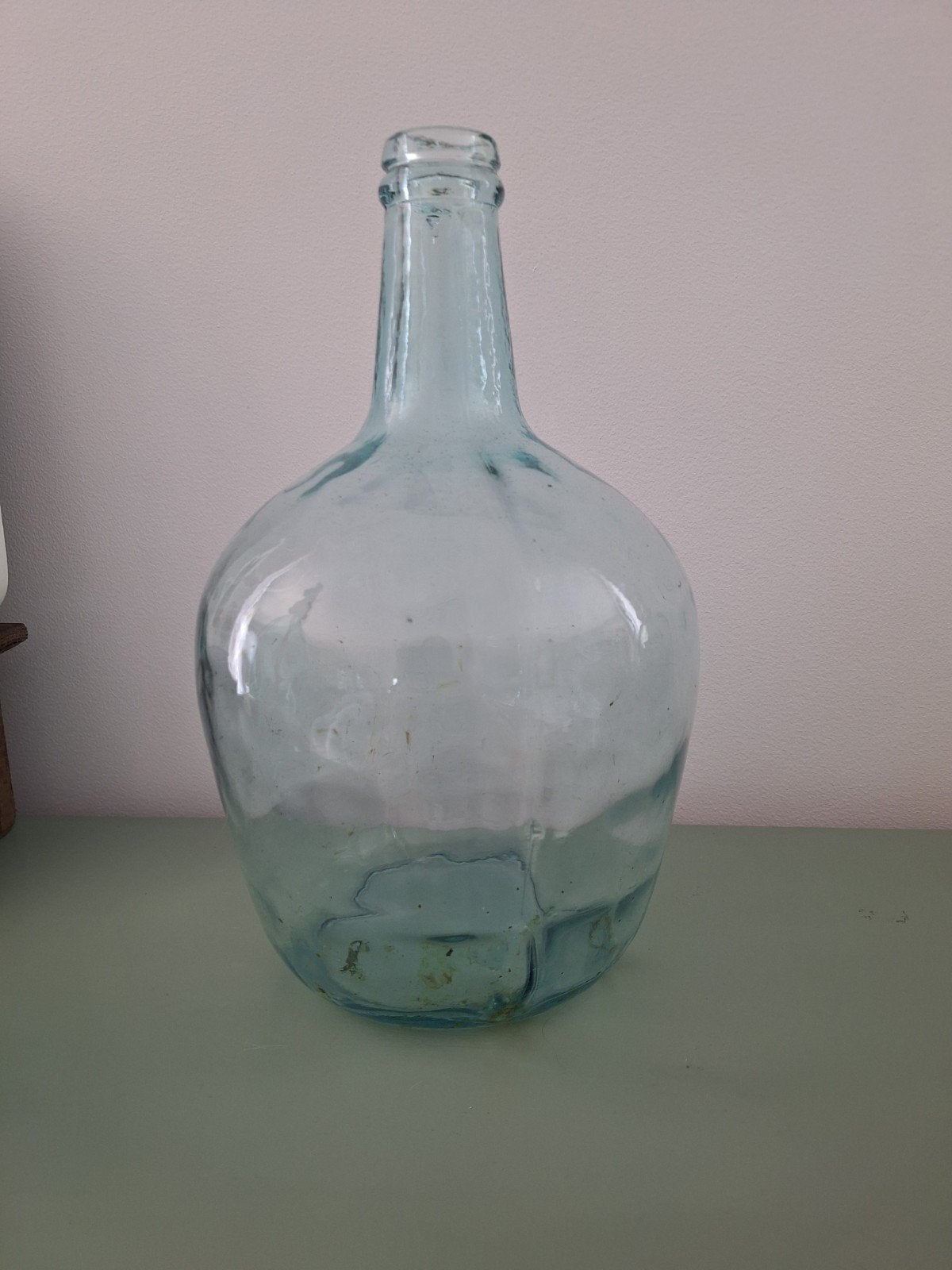 Blauwe fles vaas, Huis en Inrichting, Woonaccessoires | Stolpen, Ophalen, Zo goed als nieuw