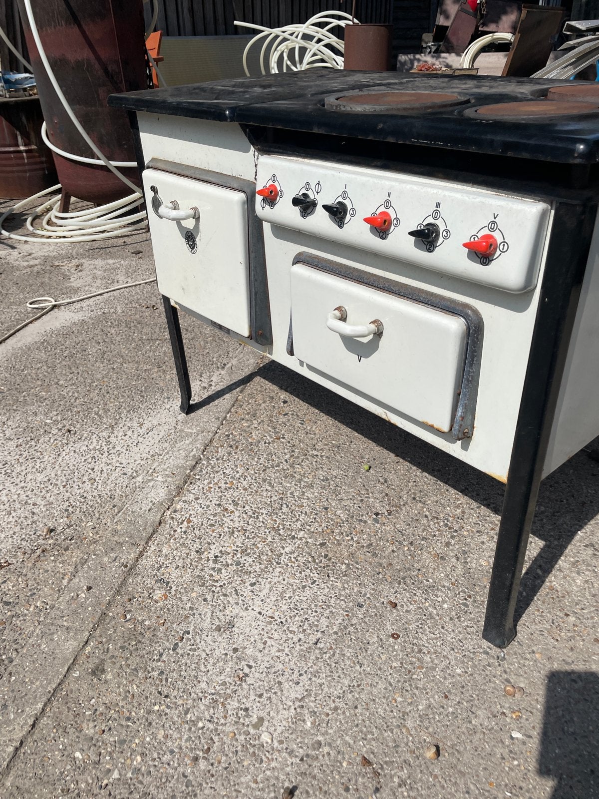 Vintage Fornuis met Oven - Elektrisch - Gebruikt, Ophalen, Gebruikt, 60 cm of meer, 4 kookzones