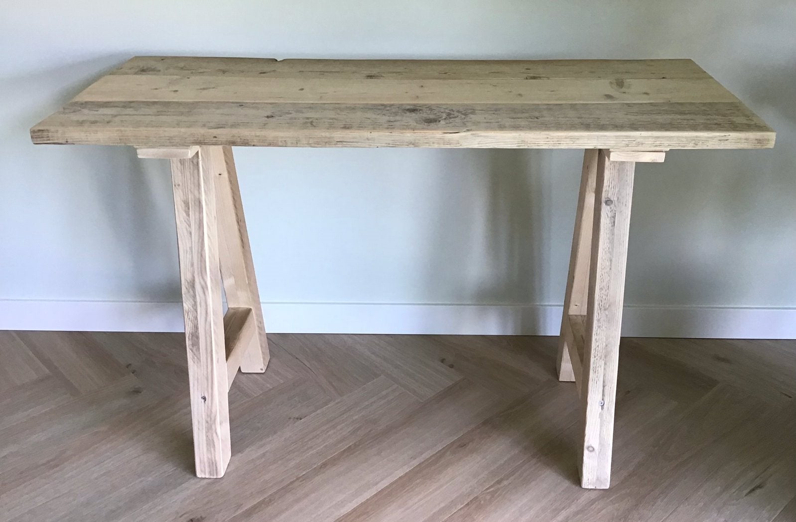 Steigerhouten bureau Sile van Houttwist 120 x 50 cm, Ophalen, 120 cm, Hout, 50 cm