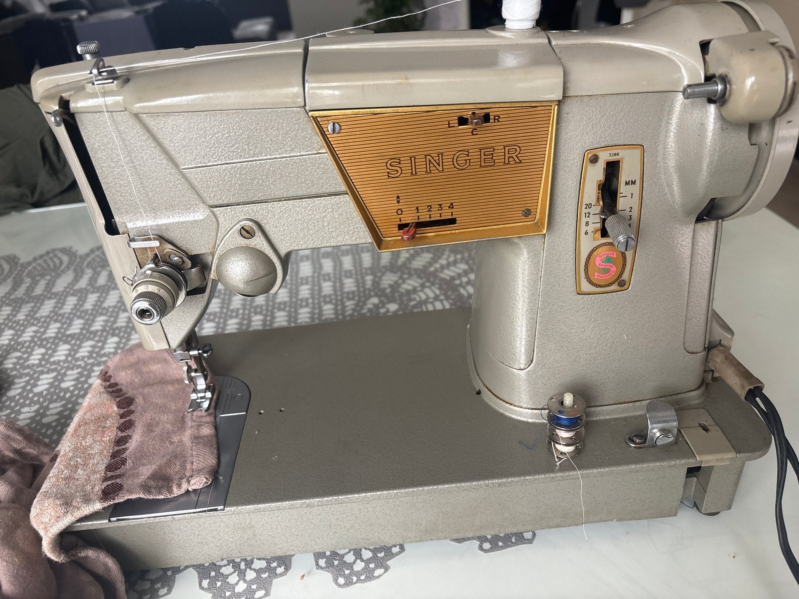 Vintage Singer Naaimachine 328K - Gebruikt, Ophalen of Verzenden, Gebruikt, Naaimachine, Singer