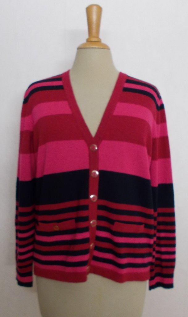 50% merino wol mix opvallend leuk vestje! L, Kleding | Dames, Truien en Vesten, Ophalen of Verzenden, Zo goed als nieuw, Maat 42/44 (L)