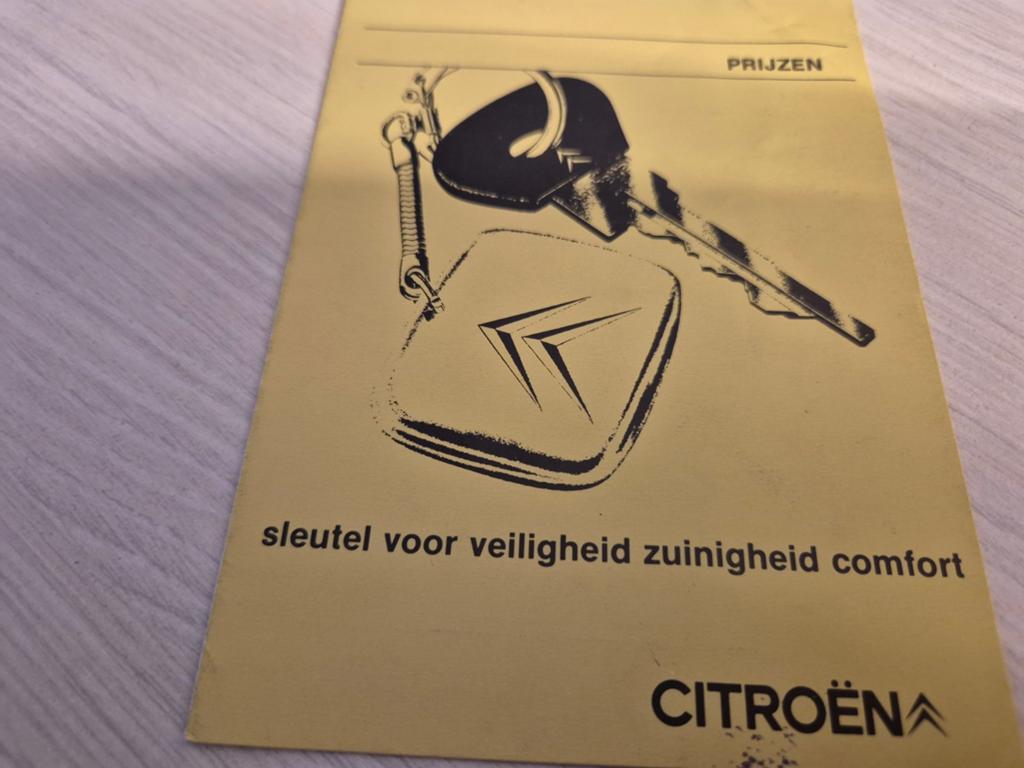 1976 Nederlands Citroën prijslijst CX 2350 (later de CX2400), Ophalen of Verzenden, Zo goed als nieuw, Citroën