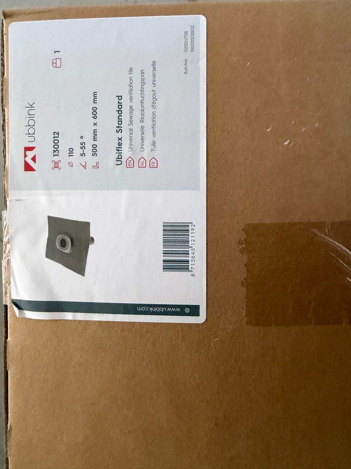Ubbink Ubiflex Standard Universele Rioolontluchtingspan, Nieuw, Ophalen of Verzenden, Minder dan 2 meter, 80 mm of meer