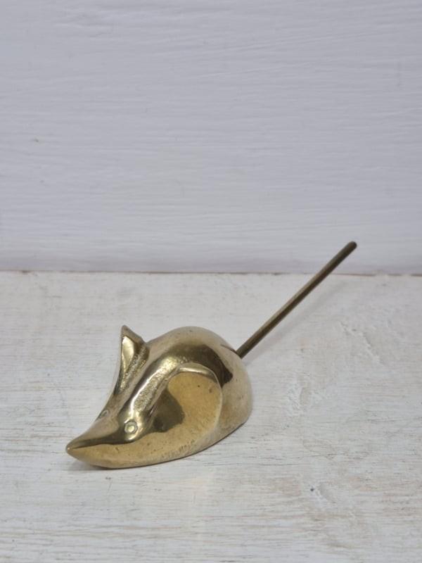 Vintage messing muisje, Verzamelen, Beelden en Beeldjes, Ophalen of Verzenden, Gebruikt, Dier