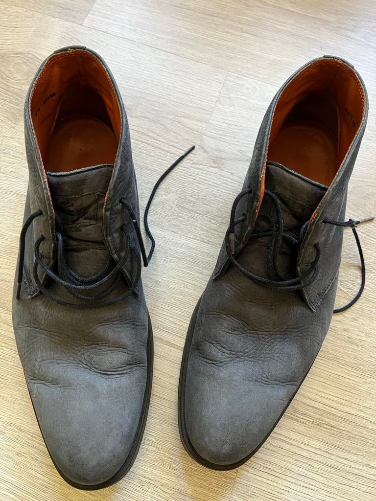 Van Lier schoenen - Maat 7.5 / 41 - nubuck - nette staat!, Ophalen of Verzenden, Gedragen, Overige kleuren, Boots