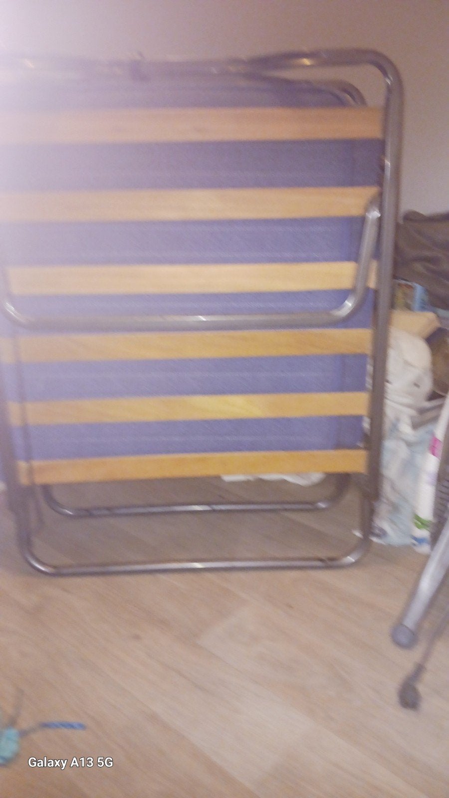 opklapbaar logeerbed, Ophalen, Eenpersoons, Blauw, 80 cm