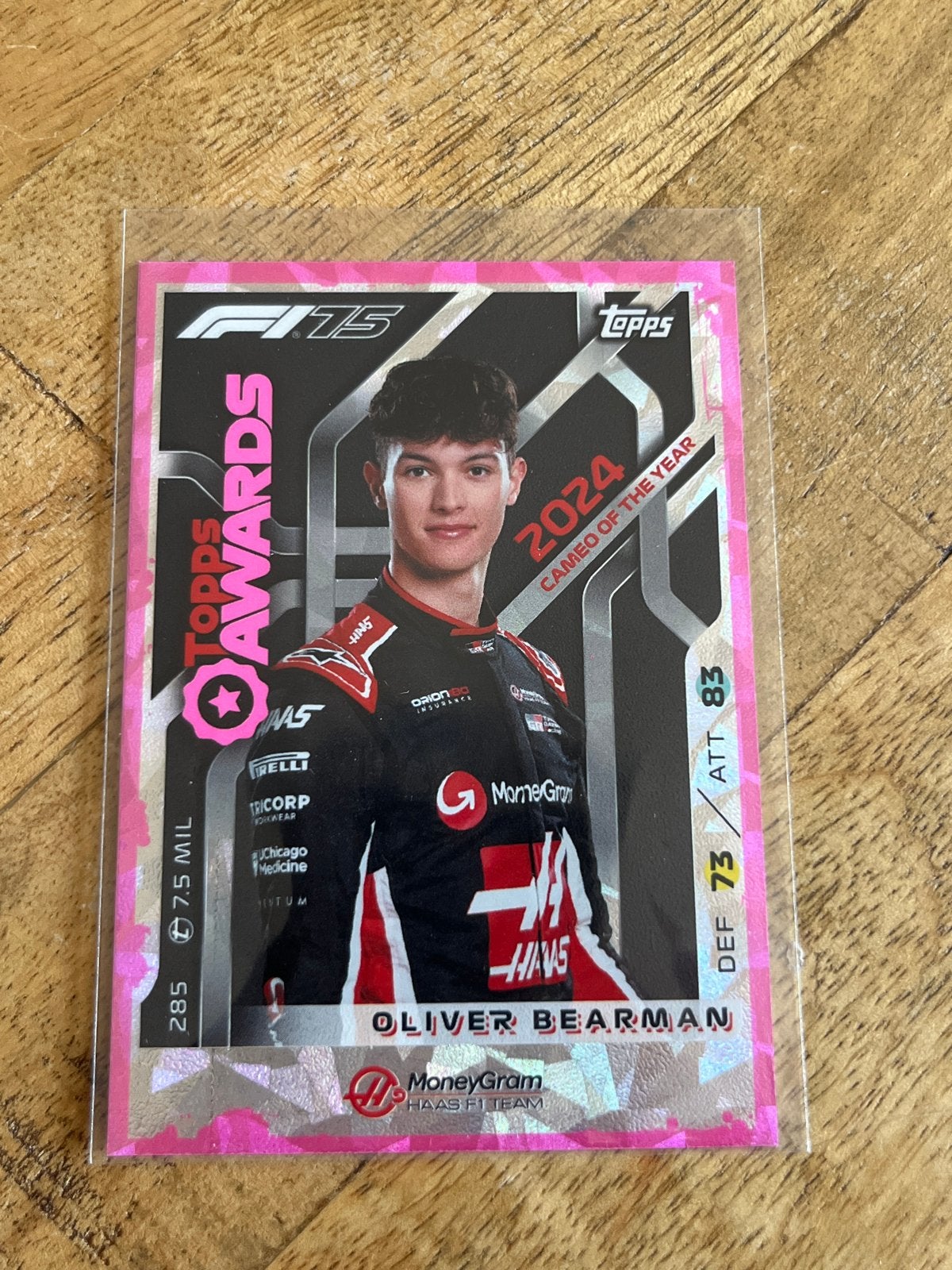 Topps Awards Oliver Bearman Pink/Roze #285 F1 Kaart, Ophalen of Verzenden, Nieuw, Formule 1
