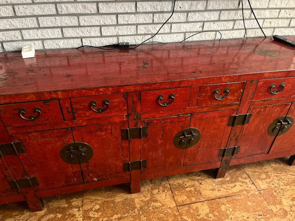 Chinees dressoir rood gelakt, Ophalen