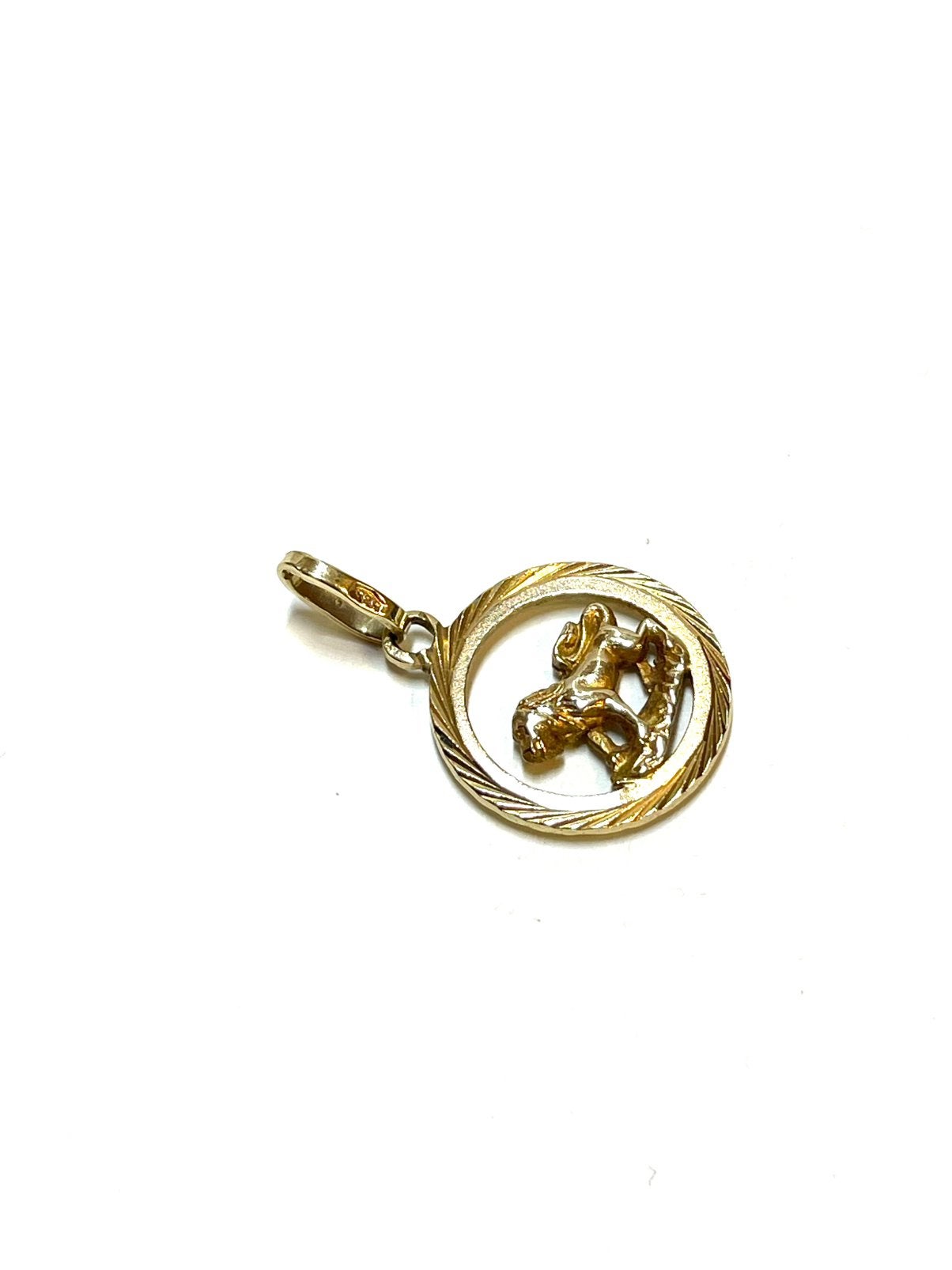 14k gouden sterrenbeeld hanger van de leeuw, -, -, Ophalen of Verzenden, Zo goed als nieuw