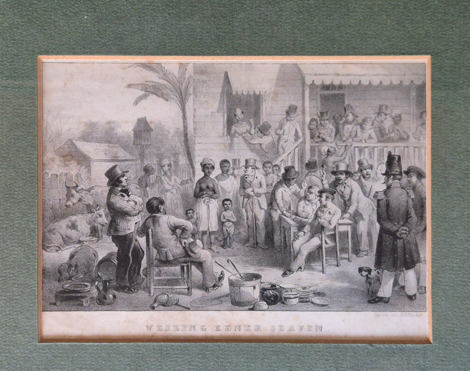 Veiling eener slavin 1839 Suriname, Ophalen of Verzenden