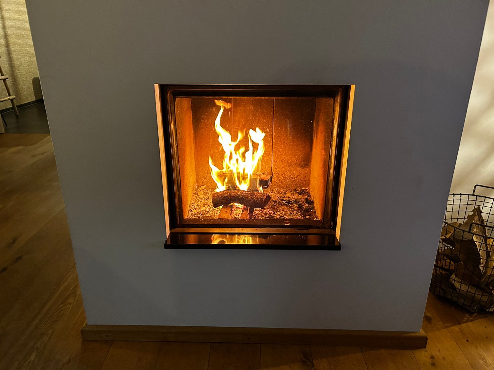 Gebruikte kalfire heat pure 60 houtkachel, Ophalen, Gebruikt, Inbouwhaard, Houthaard
