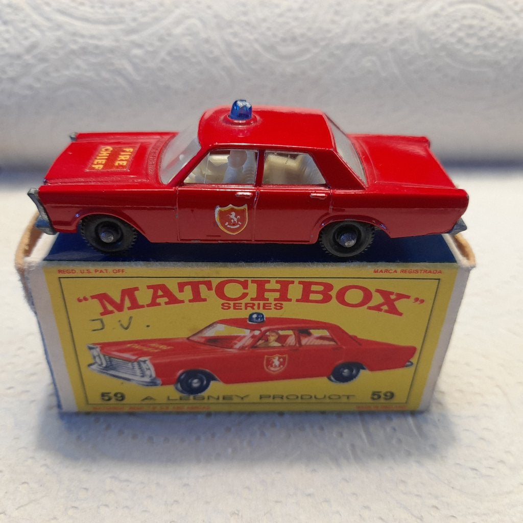 Matchbox Lesney Ford Galaxie Fire chief., Ophalen of Verzenden, Zo goed als nieuw, Auto