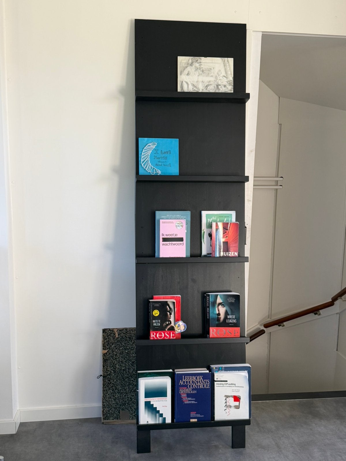 Wandrek, staand, zwart, Huis en Inrichting, Ophalen, Gebruikt, 200 cm of meer, Minder dan 150 cm