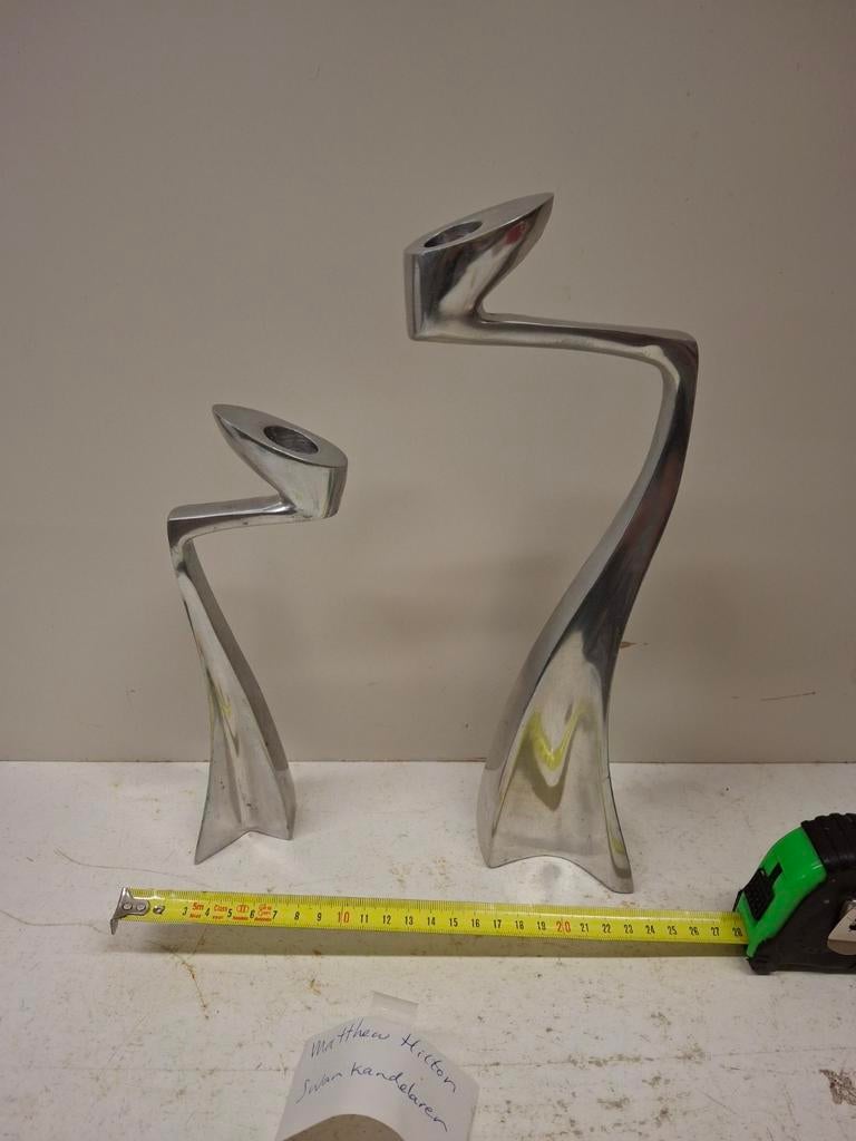 Matthew Hilton Swan Kandelaren - Set van 2, Antiek en Kunst, Ophalen of Verzenden