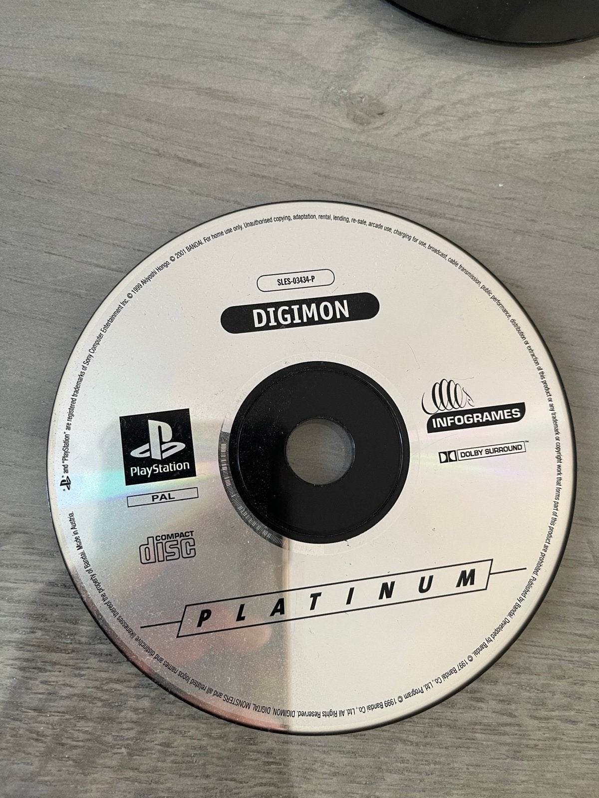 Digimon Platinum PlayStation 1 (PS1) Game, Spelcomputers en Games, Ophalen, Gebruikt, 1 speler, Role Playing Game (Rpg)