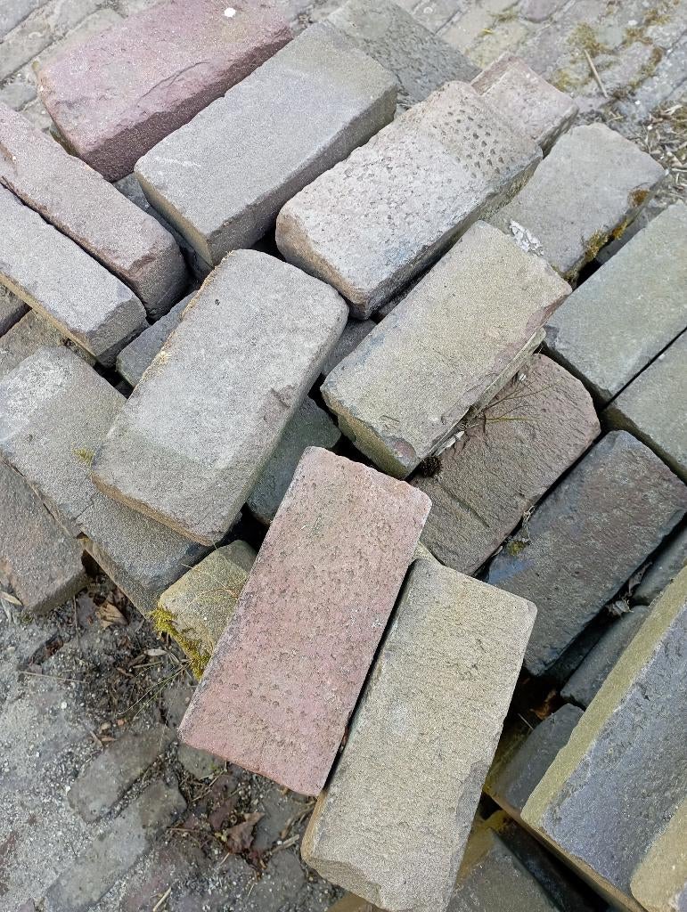 Tuin/terras klinkers (rood, feel, blauw), gratis ophalen, Ophalen, Overige materialen, Gebruikt, Klinkers