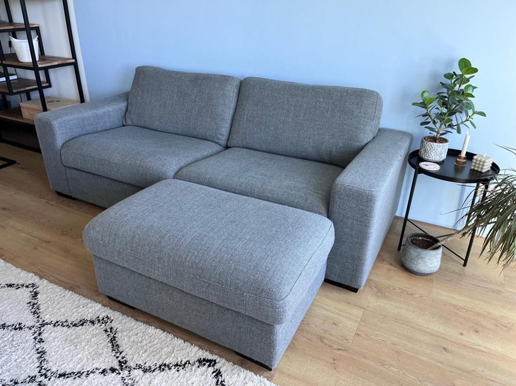 3-zitsbank inclusief hocker, Ophalen, Gebruikt, Driepersoons, 75 tot 100 cm