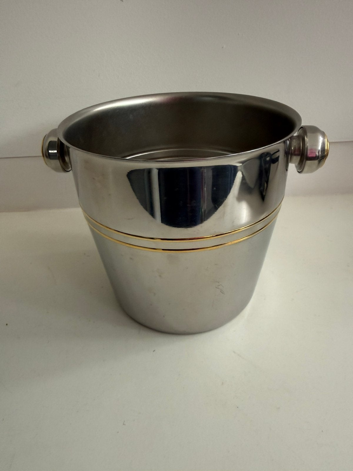 Mepra inox ijsemmer jaren 80 vintage MCM chique goud zilver, Huis en Inrichting, Overige merken, Overige typen, Vintage, Ophalen of Verzenden