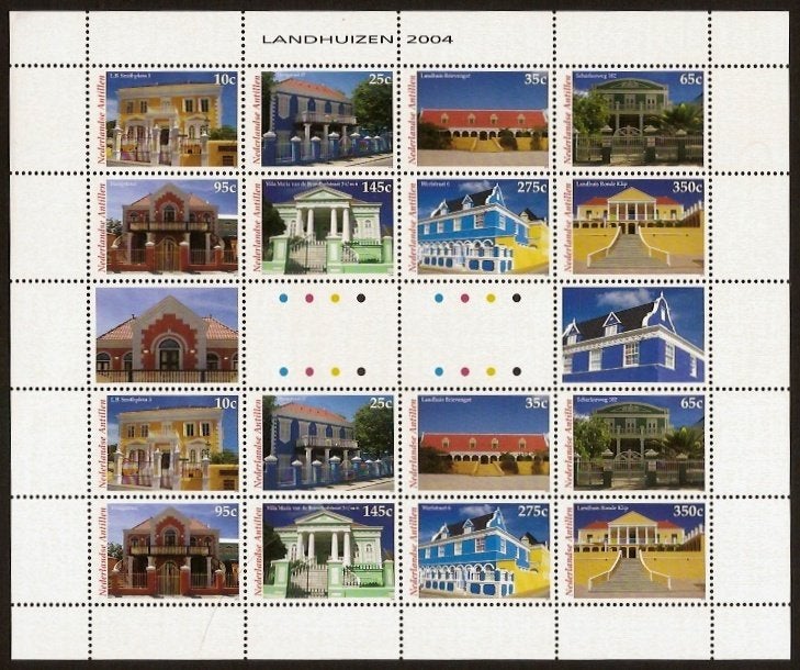 Nederlandse Antillen V1487/94 postfris Landhuizen 2004, Ophalen of Verzenden, Postfris