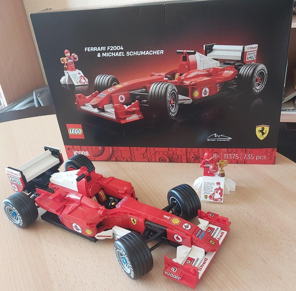 Lego Icons 11375 Ferrari F2004 &  M Schumacher, Z.G.A.N.!, Lego, Ophalen of Verzenden, Zo goed als nieuw, Compleet