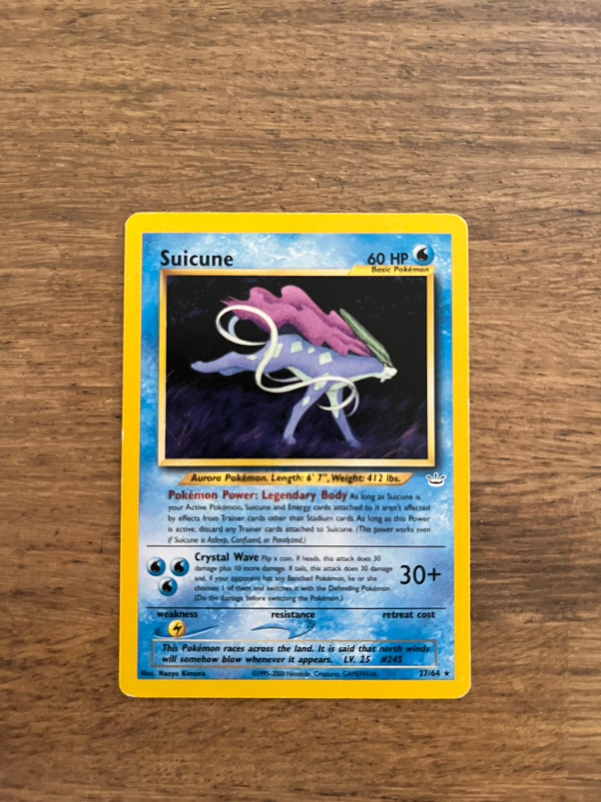 Suicune 27/64 - Neo Revelation, Ophalen of Verzenden, Zo goed als nieuw, Losse kaart