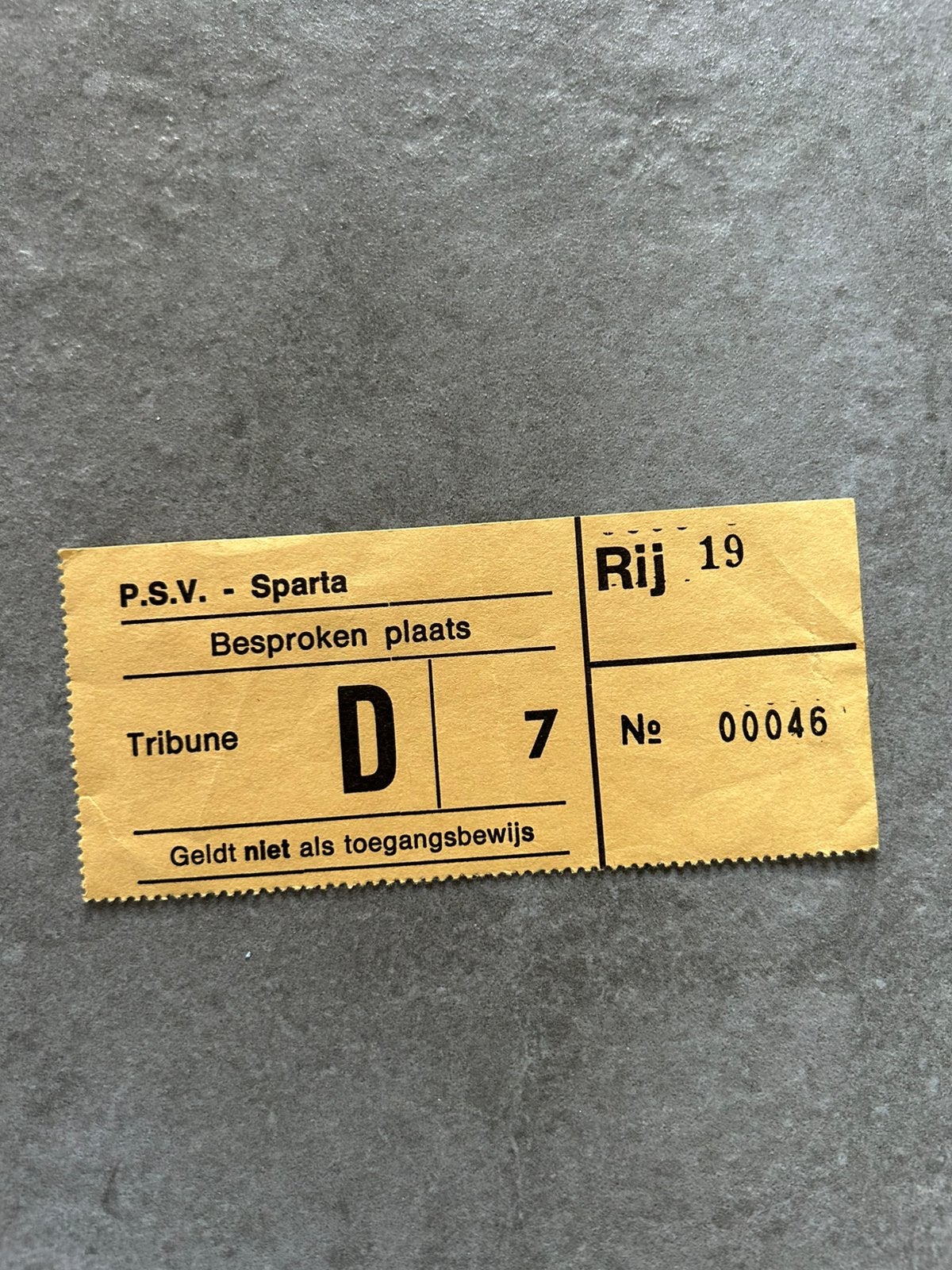 PSV - Sparta ticket, Ophalen of Verzenden, PSV, Overige typen