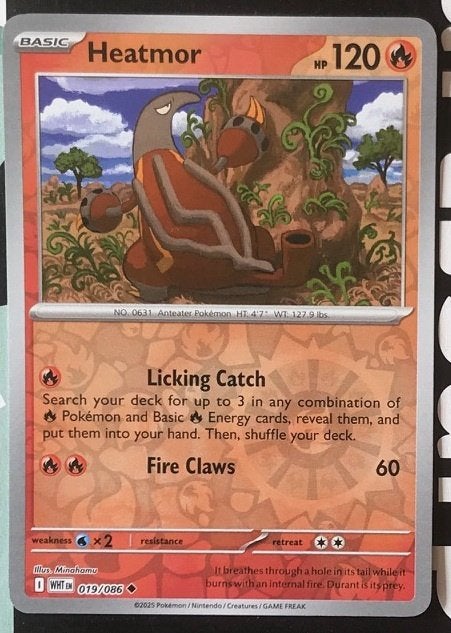 Pokemon - Heatmor (WHT 019) - Reverse holo.., Ophalen of Verzenden, Nieuw, Losse kaart, Foil