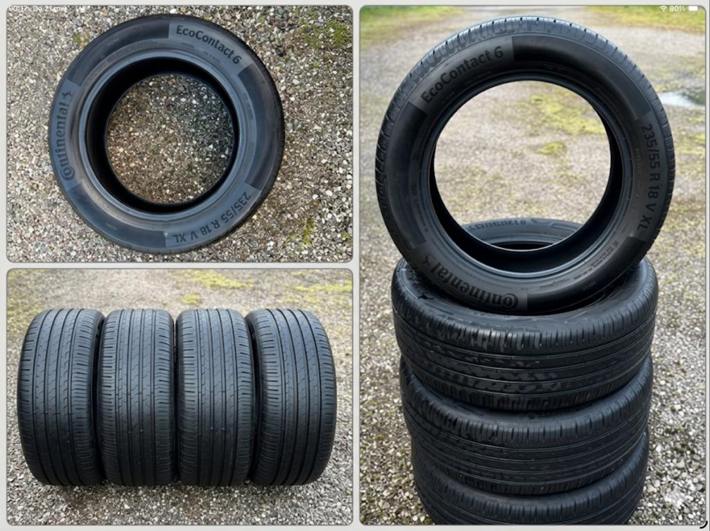 4 nieuwe auto banden continental Eco contact 6/ 235x55x18, Ophalen, 18 inch, Nieuw, 235 mm