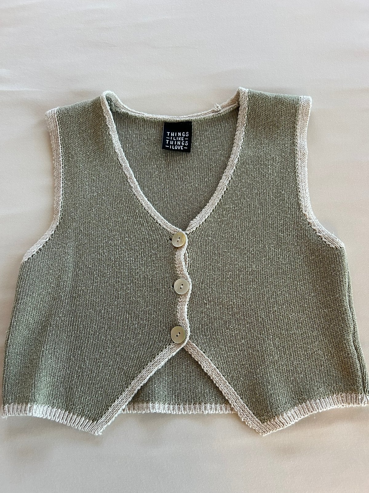 Thingsilikethingsilove gilet groen, Ophalen of Verzenden, Zo goed als nieuw, Groen, Zonder mouw