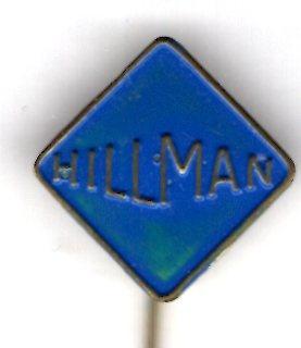 Hillman blauw op zilverkleurig auto speldje ( B_147a ), Verzenden, Nieuw, Transport, Speldje of Pin