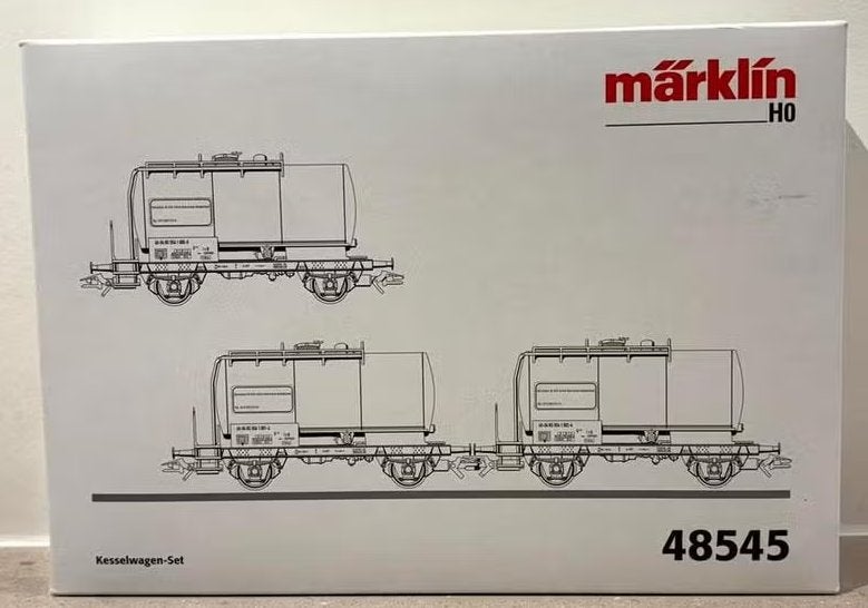 Marklin H0 48545 - 3-delige ketelwagenset "Strukton" v.d. NS, Hobby en Vrije tijd, Wisselstroom, Ophalen of Verzenden, NS, Märklin