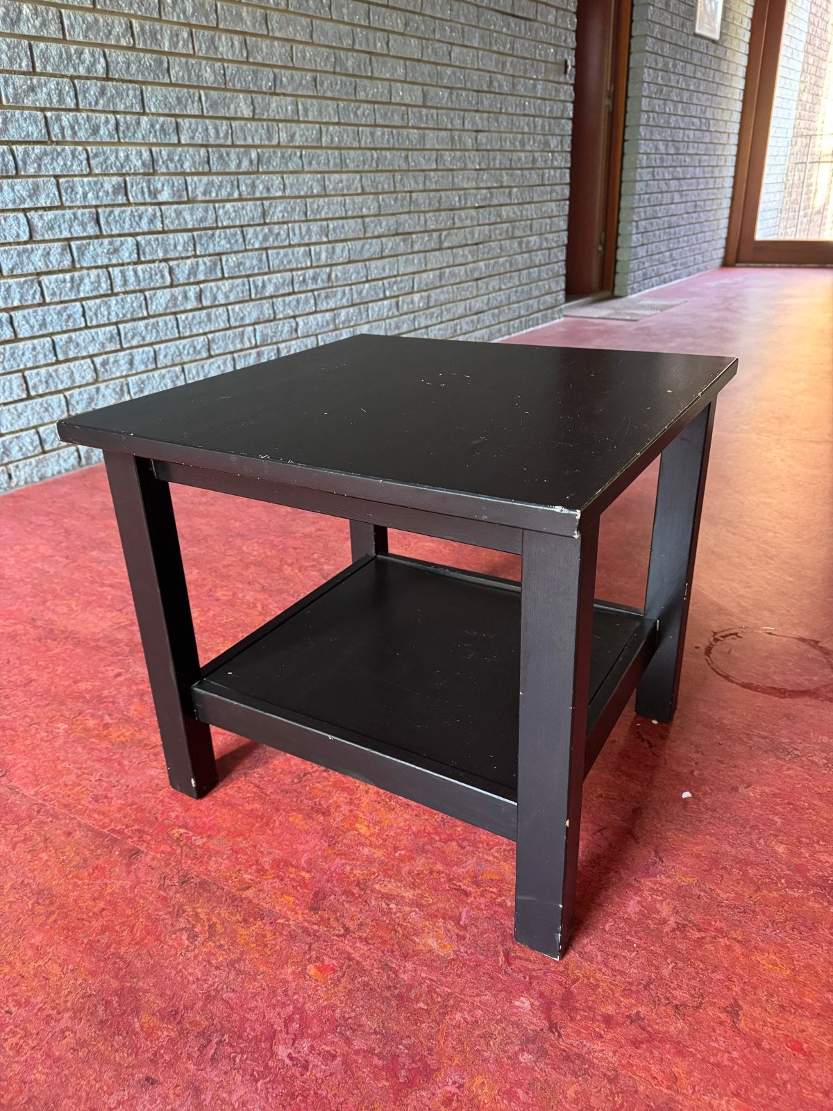 Houten Salontafel / Bijzettafel, Ophalen, Gebruikt, Vierkant, 50 tot 100 cm