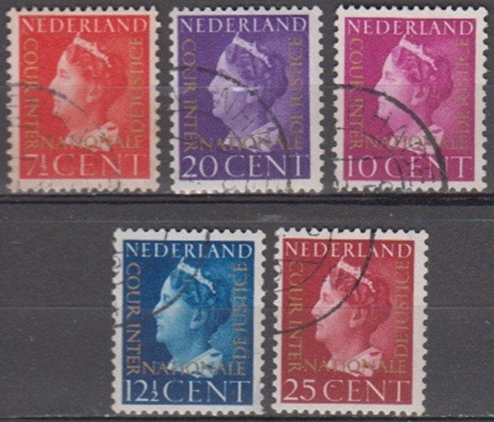 Nederland Dienstzegels NVPH D20/D24 Wilhelmina gestempeld, Postzegels en Munten, Ophalen of Verzenden, Na 1940, Gestempeld